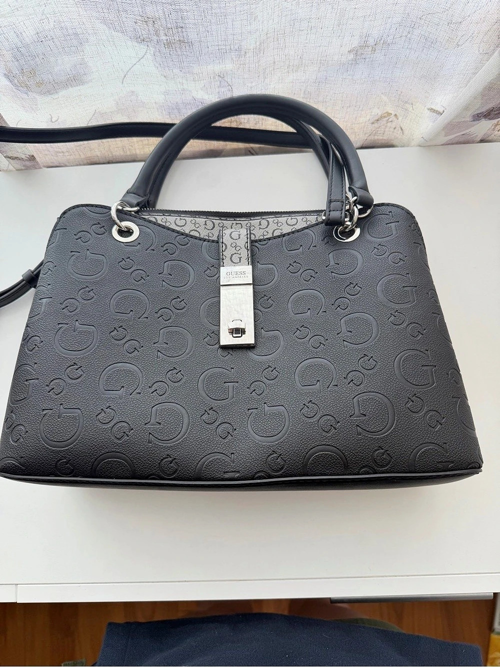 GUESS Black Logo Satchel